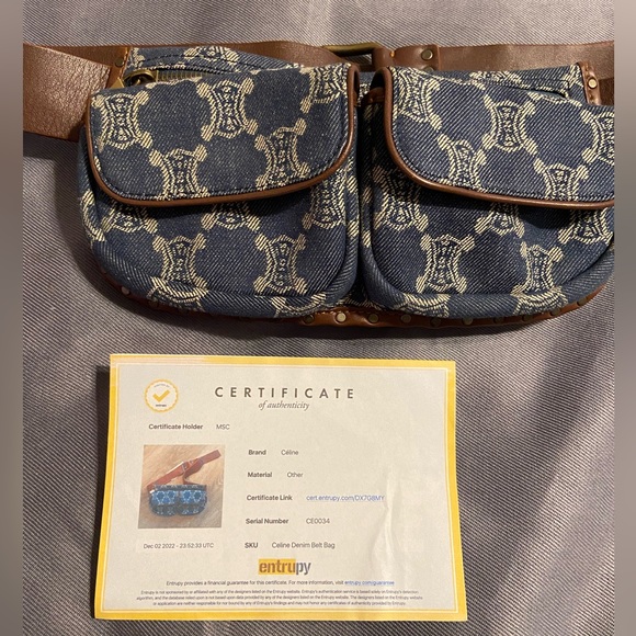 Vintage Celine Macadam Denim Waist Bag - Picture 14 of 16